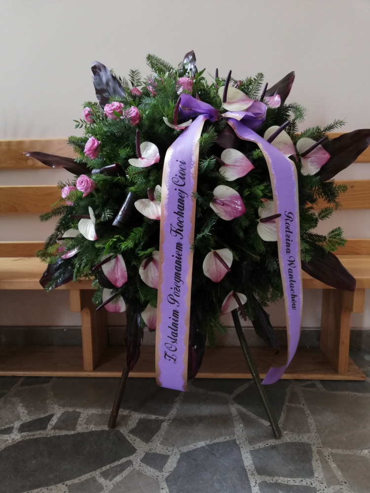 Zakład pogrzebowy Azalia przykładowy wieniec