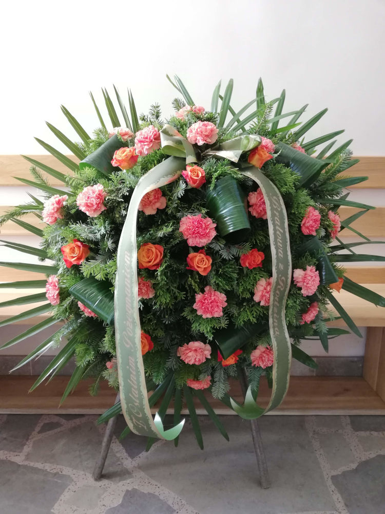 Zakład pogrzebowy Azalia przykładowy wieniec